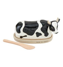 Mudpie Cow Butter Dish Set