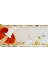 Mudpie SALE Bunny Tray & Carrot Dip Set