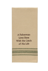 Park Designs Dishtowel - A Fisherman Lives Here