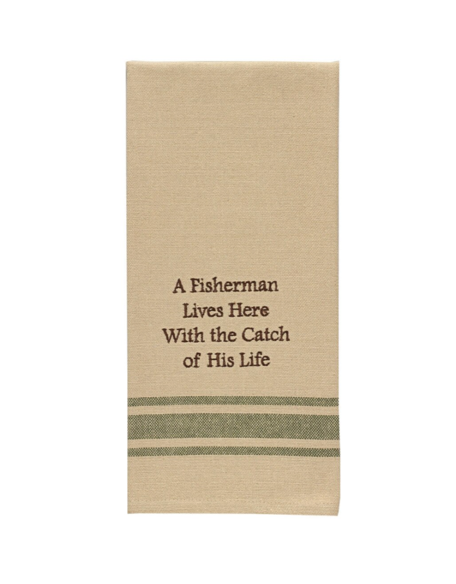 Park Designs Dishtowel - A Fisherman Lives Here