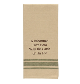 Park Designs Dishtowel - A Fisherman Lives Here