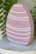 Collins Painting & Design Large Purple Curvy Stripe Egg