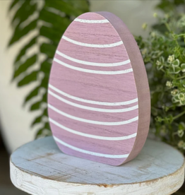 Collins Painting & Design Large Purple Curvy Stripe Egg