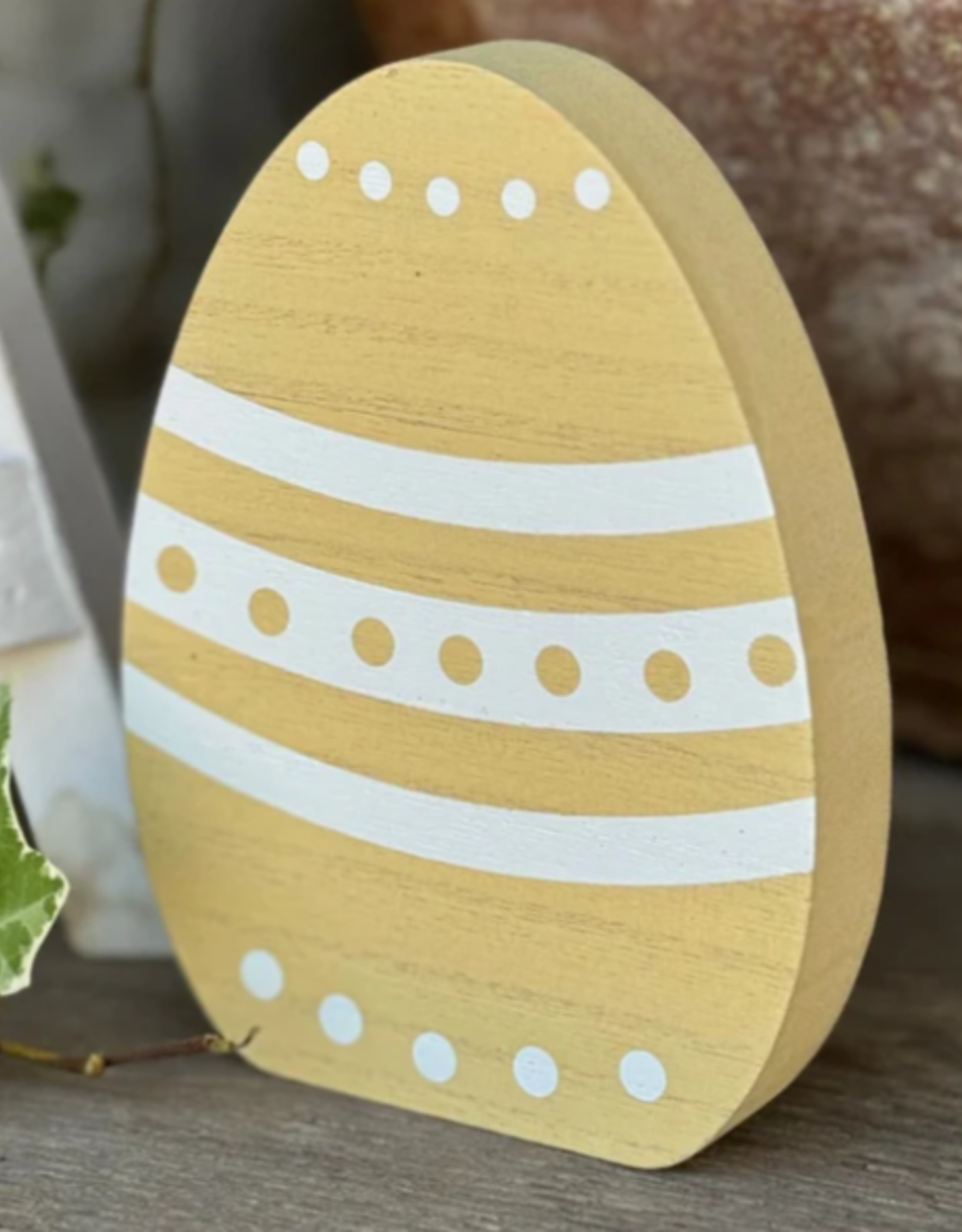 Collins Painting & Design Large Yellow Pattern Dot Egg