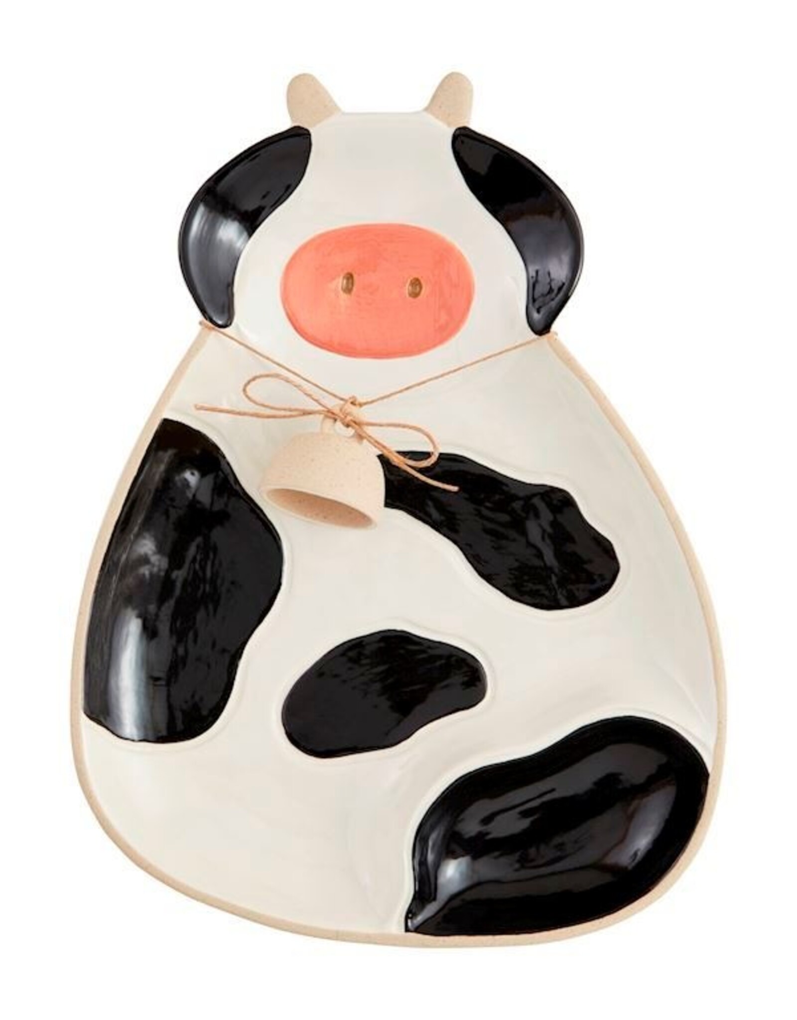 Mudpie Cow Chip & Dip Server