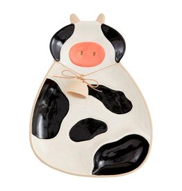 Mudpie Cow Chip & Dip Server