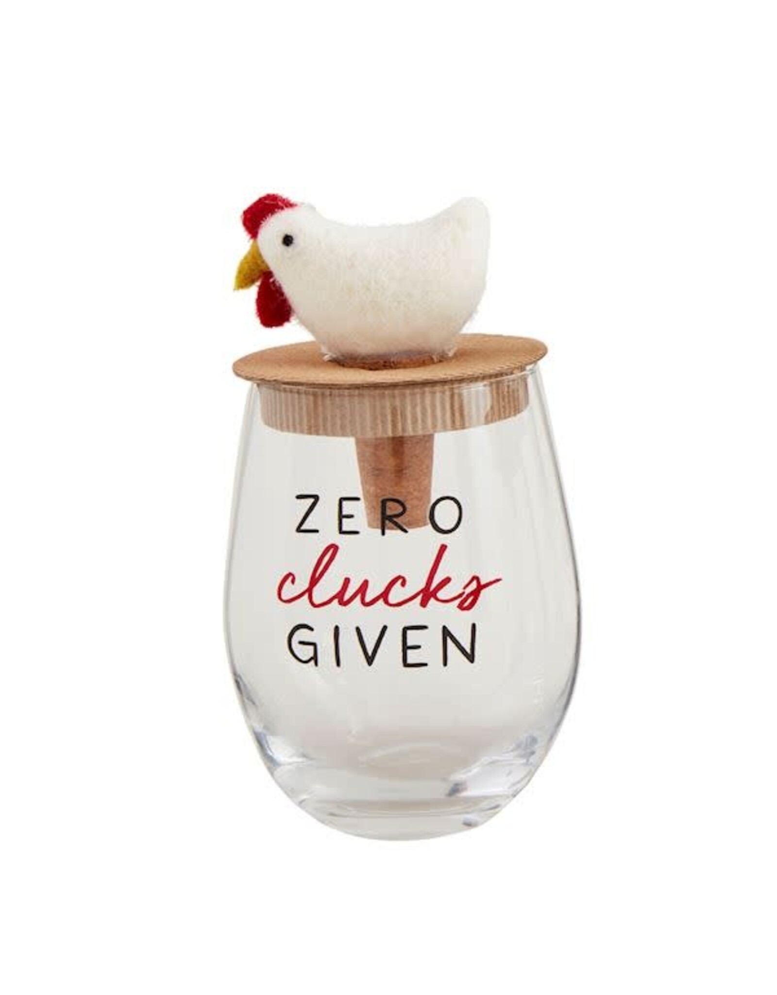 Mudpie Farm Glass & Stopper Set - Zero Clucks