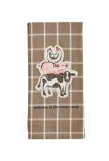 Mudpie Farm Animal Canvas Patch Towel - Crazy Coup