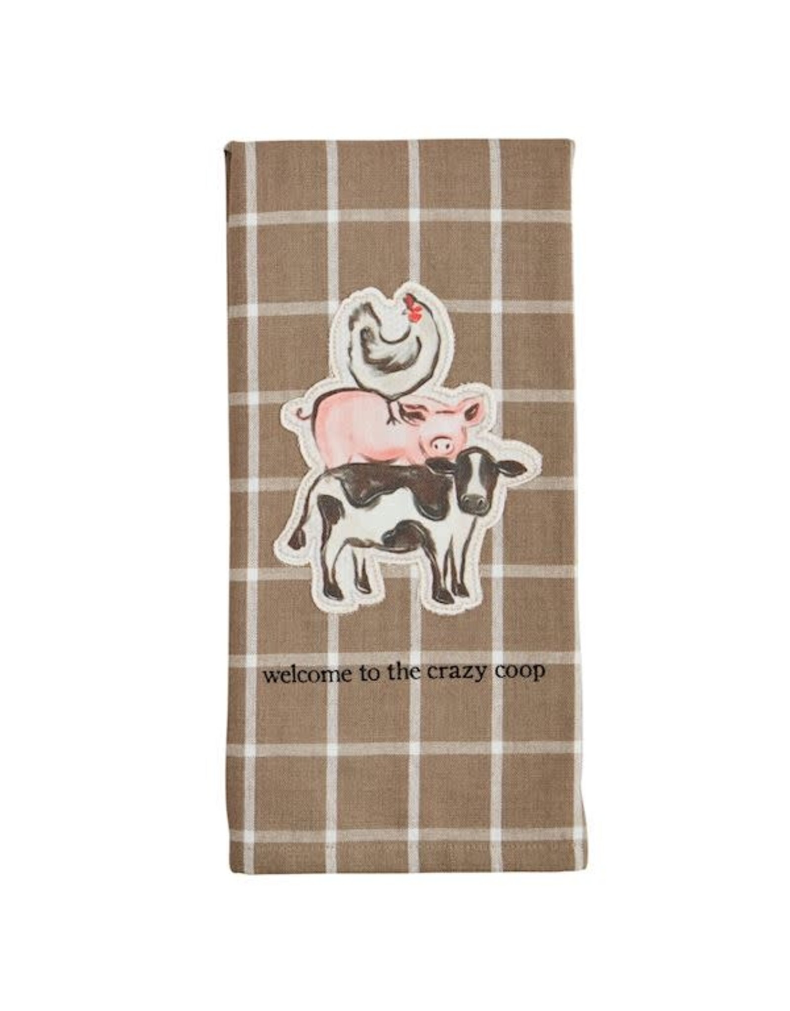 Mudpie Farm Animal Canvas Patch Towel - Crazy Coup
