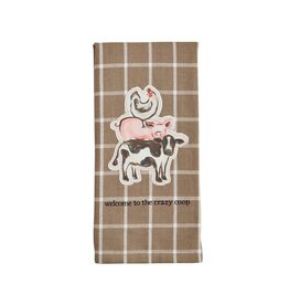 Mudpie Farm Animal Canvas Patch Towel - Crazy Coup