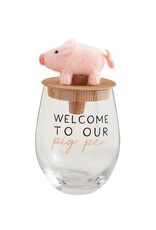 Mudpie Farm Glass & Stopper Set - Welcome to Our