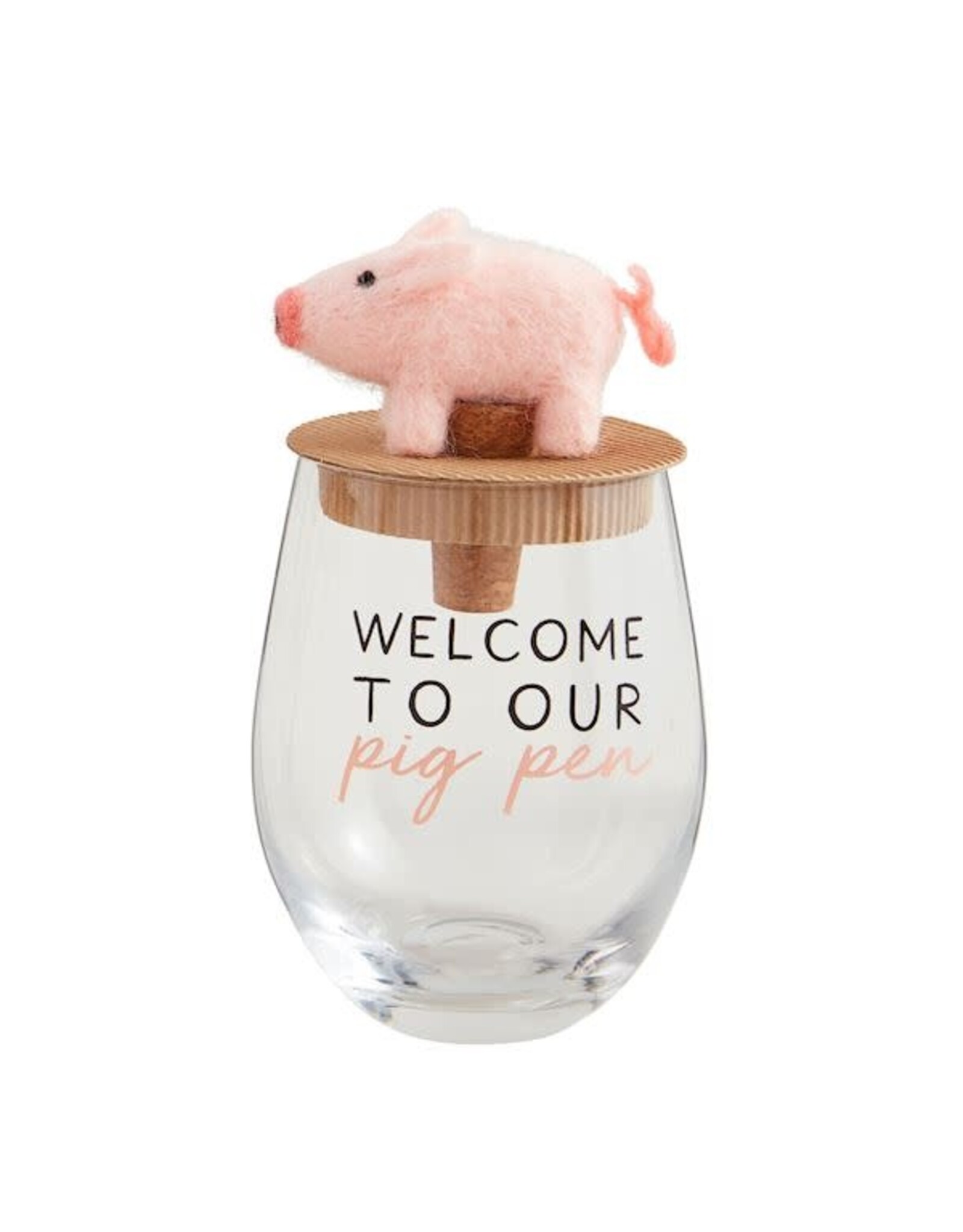Mudpie Farm Glass & Stopper Set - Welcome to Our