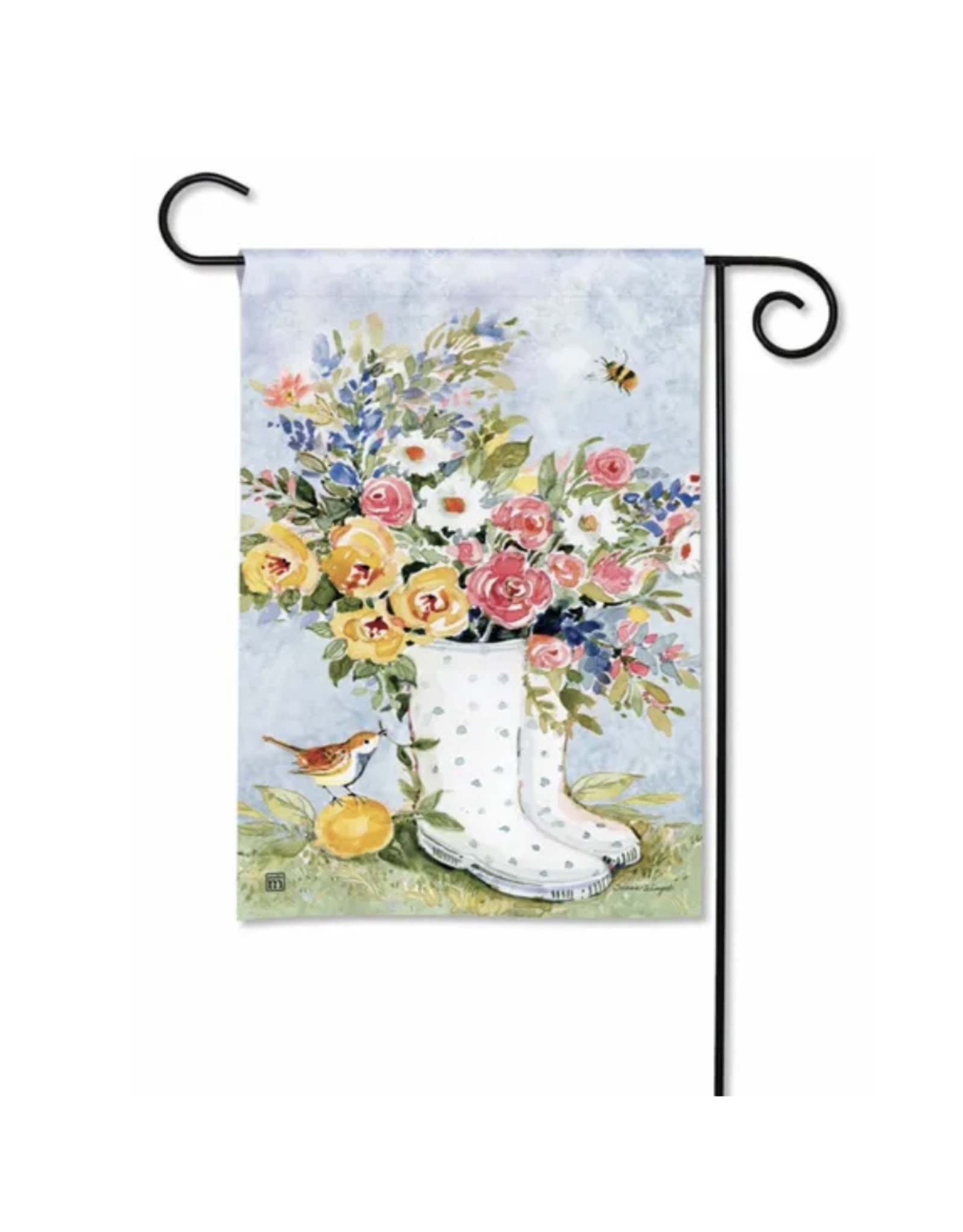 Studio M Spring Wellies Garden Flag
