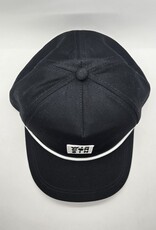 Lakeside Clothing Wisconsin Rubber Patch Black Five Panel Rope Hat