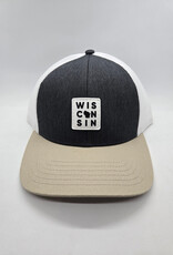 Lakeside Clothing Wisconsin Rubber Patch  Trucker Hat Tri-Color