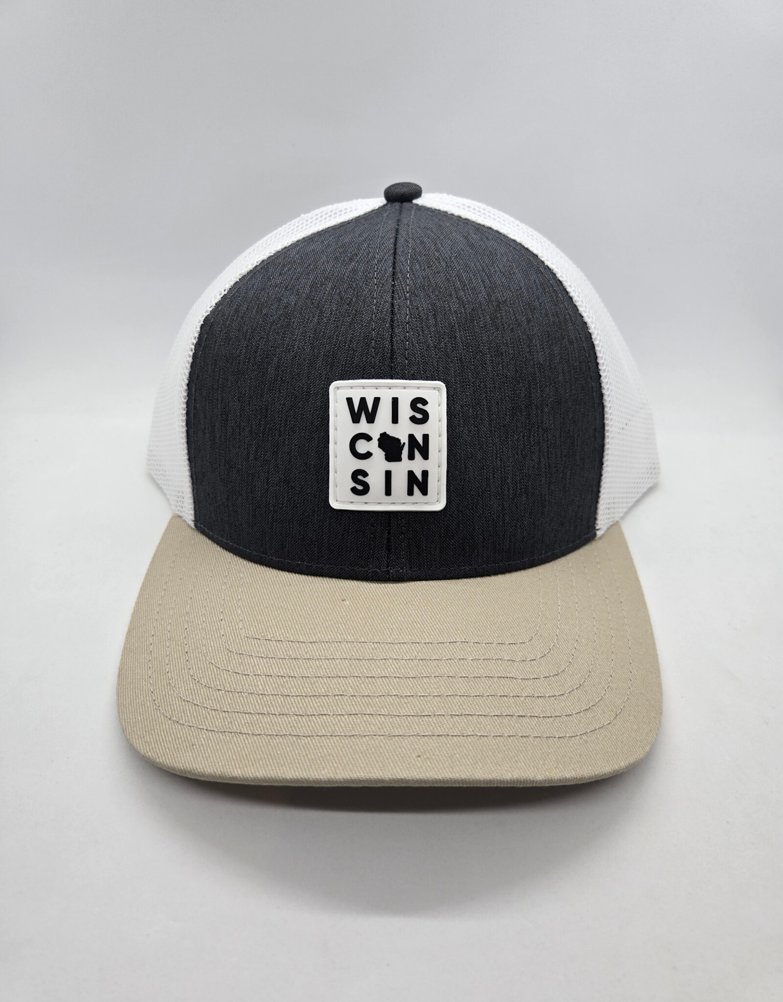 Lakeside Clothing Wisconsin Rubber Patch  Trucker Hat Tri-Color
