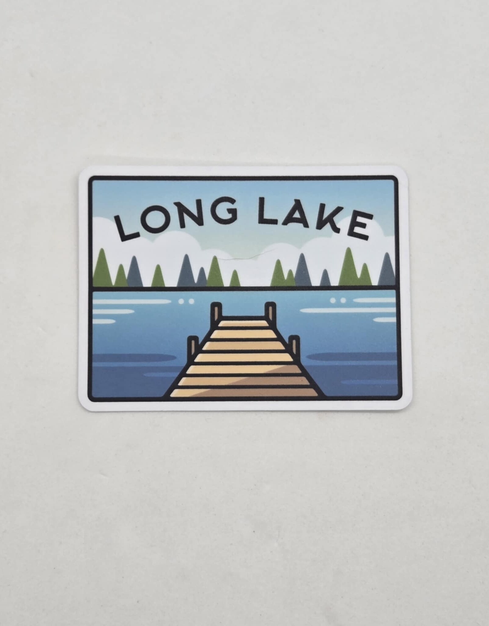 Sticker Northwest Lake Scene Sticker - Long Lake