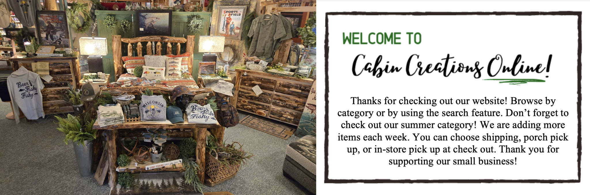 Welcome to Cabin Creations Summer