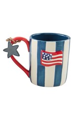 Mudpie SALE American Flag Charm Mug
