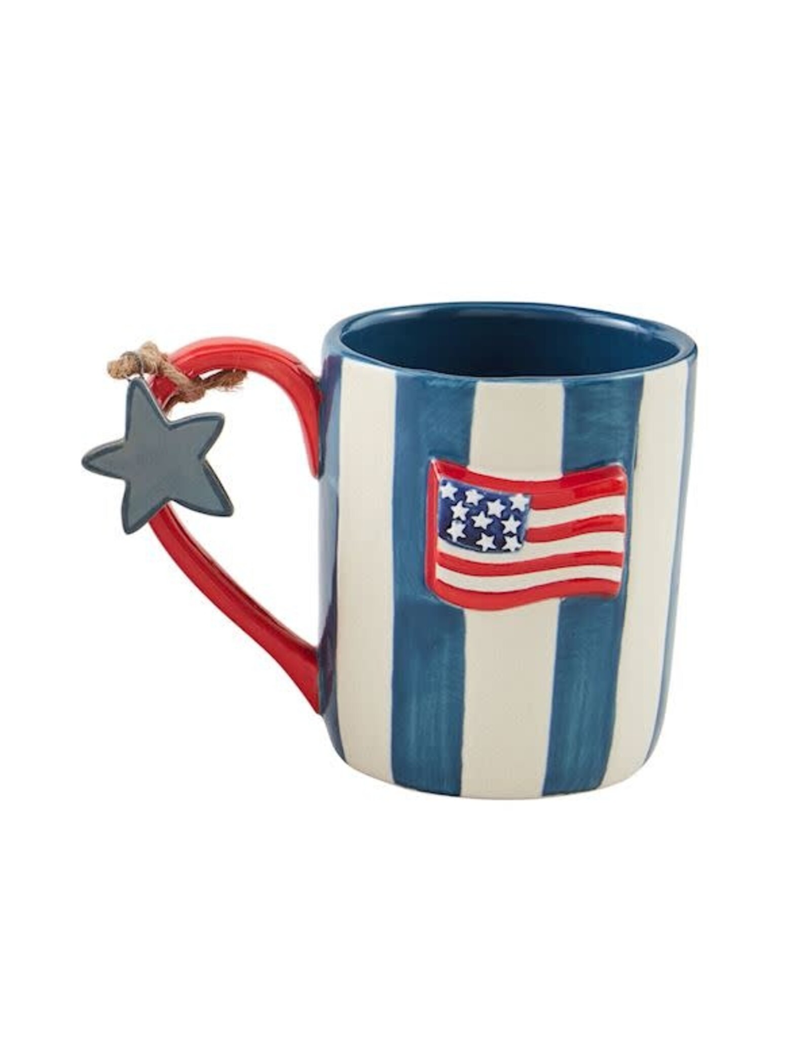 Mudpie SALE American Flag Charm Mug