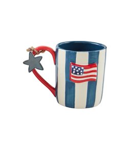 Mudpie American Flag Charm Mug