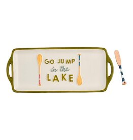 Mudpie SALE Go Jump In The Lake Tray Set