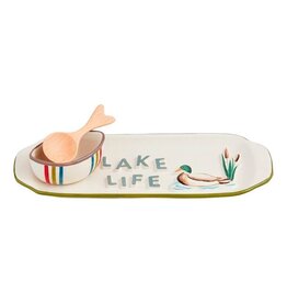 Mudpie SALE Lake Life Tray & Dip Set