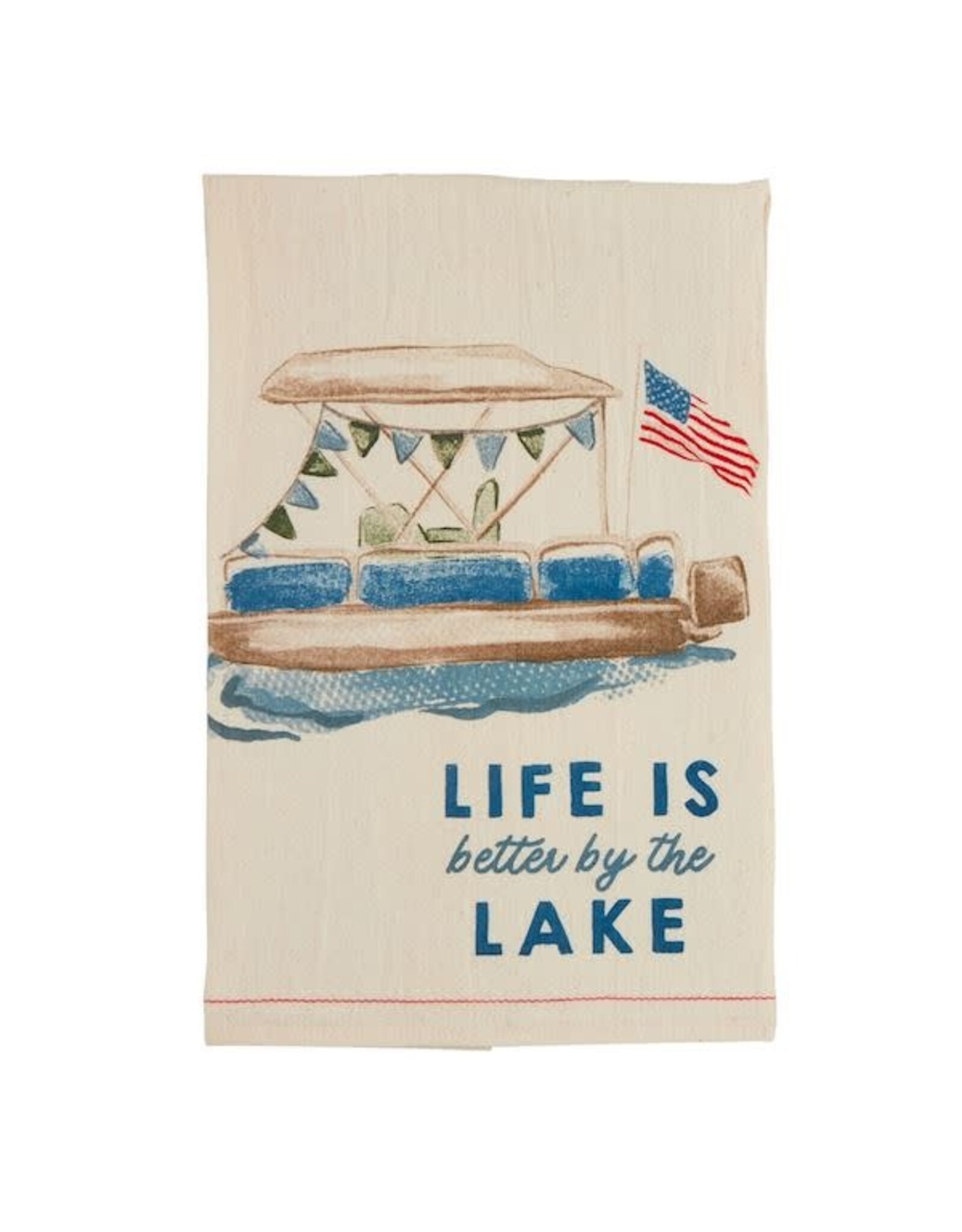 Mudpie Life Is Better Lake Watercolor Towel
