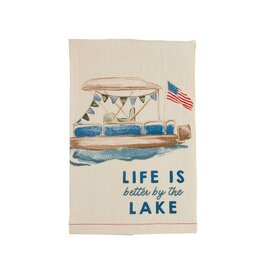 Mudpie Life Is Better Lake Watercolor Towel