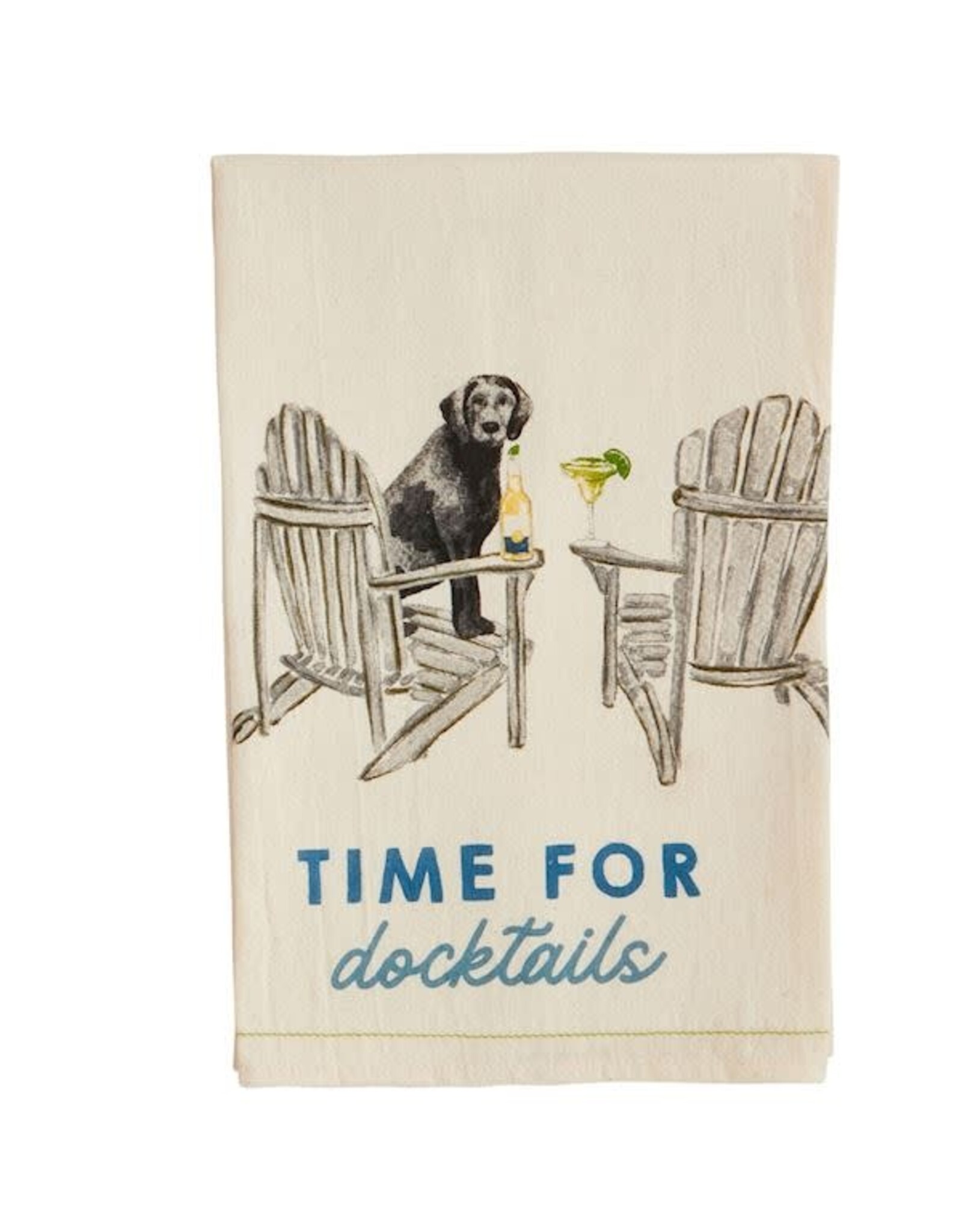Mudpie Docktails Lake Watercolor Towel