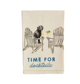 Mudpie Docktails Lake Watercolor Towel