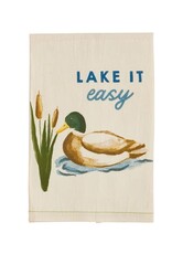 Mudpie Lake It Easy Lake Watercolor Towel