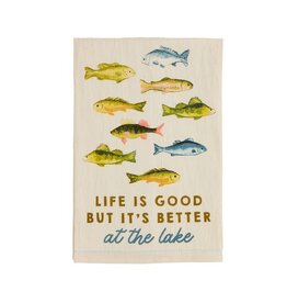 Mudpie Life Is Good Lake Watercolor Towel