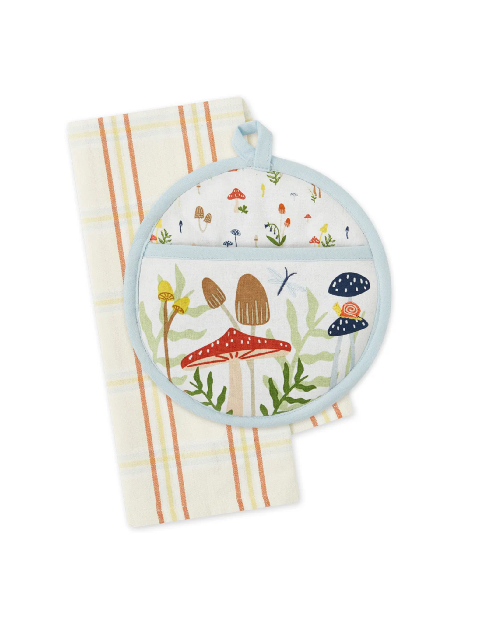 Design Imports Mushroom Cottage Potholder Gift Set