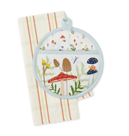 Design Imports Mushroom Cottage Potholder Gift Set