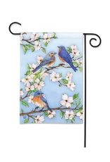 Studio M Dogwoods and Bluebirds Garden Flag