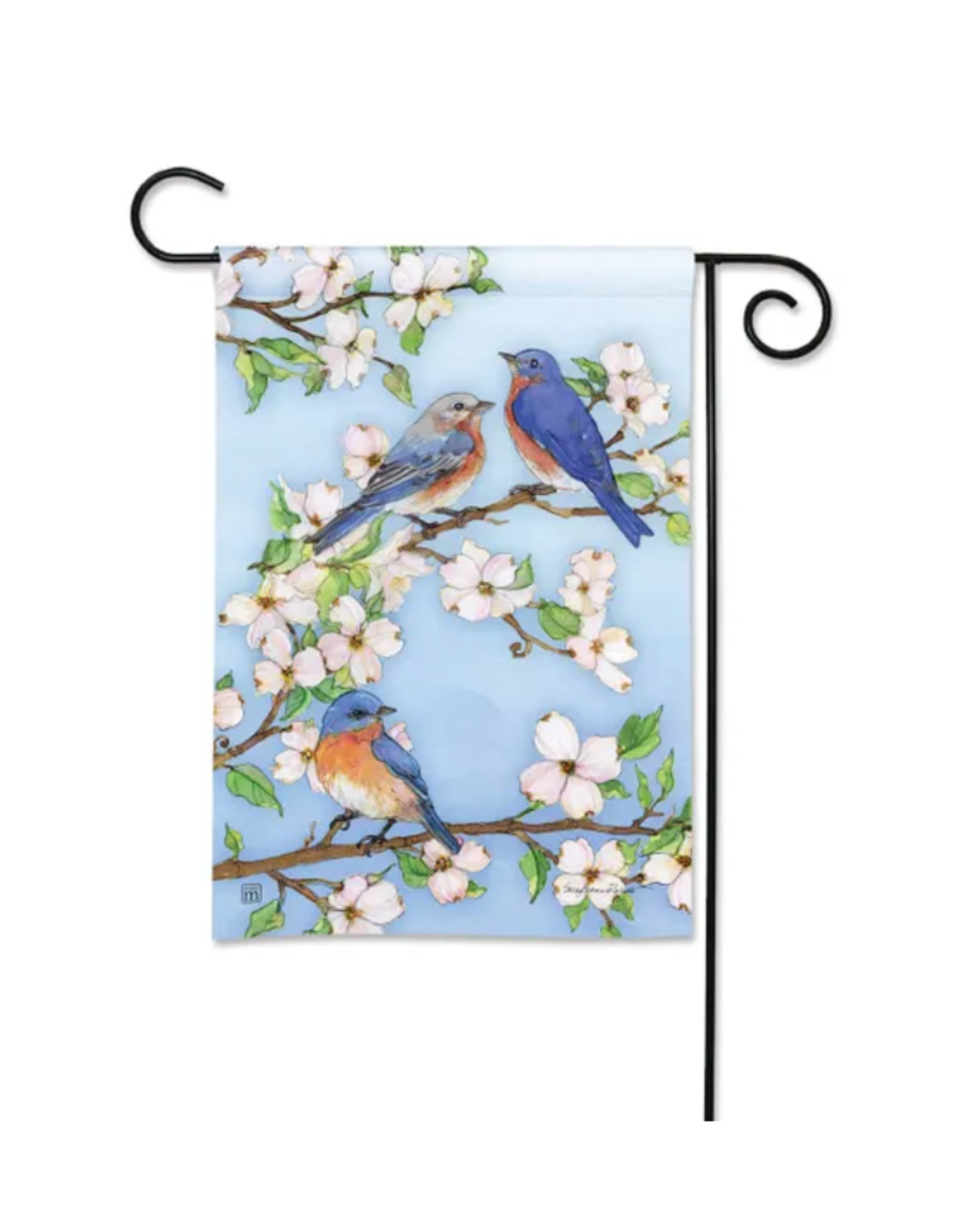 Studio M Dogwoods and Bluebirds Garden Flag