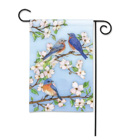 Studio M Dogwoods and Bluebirds Garden Flag