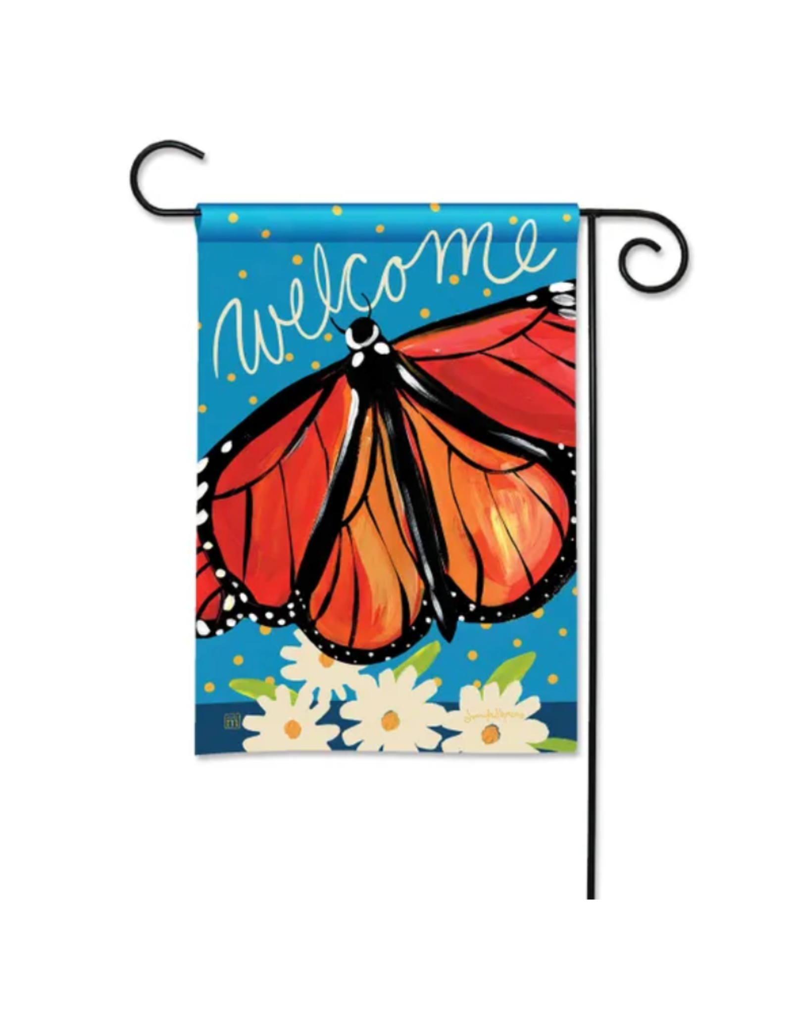 Studio M Welcome Monarch Garden Flag