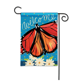 Studio M Welcome Monarch Garden Flag