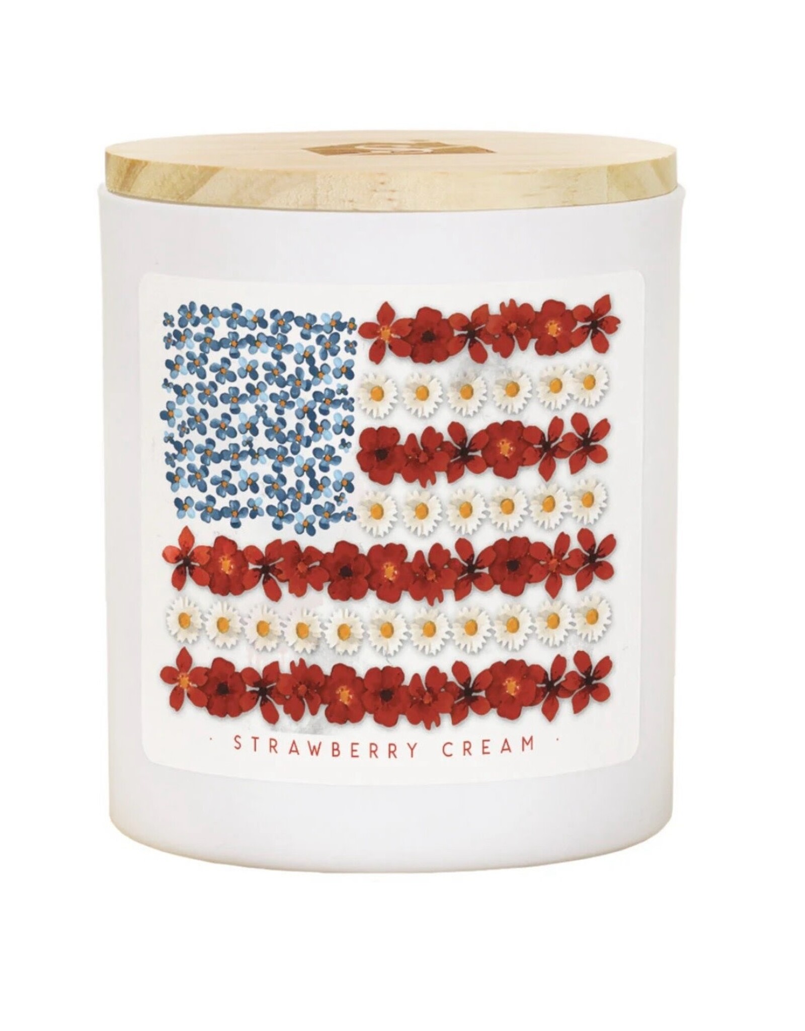 Sincere Surroundings Flower Flag Candle (Strawberry)