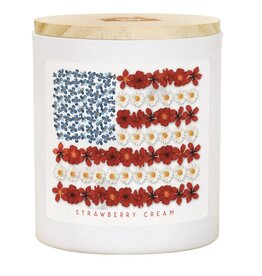 Sincere Surroundings Flower Flag Candle (Strawberry)