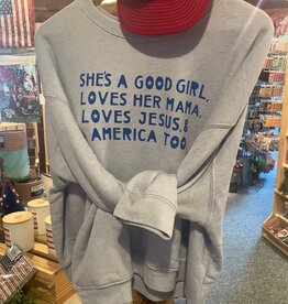 Oat Collective She's A Good Girl Mid Crew Sweatshirt