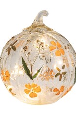 Mudpie Large Gather LED Glass Pumpkins