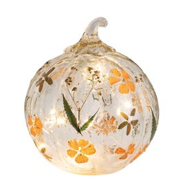 Mudpie Large Gather LED Glass Pumpkins Mudpie Large Gather LED Glass Pumpkins