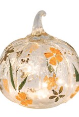 Mudpie Small Gather LED Glass Pumpkins