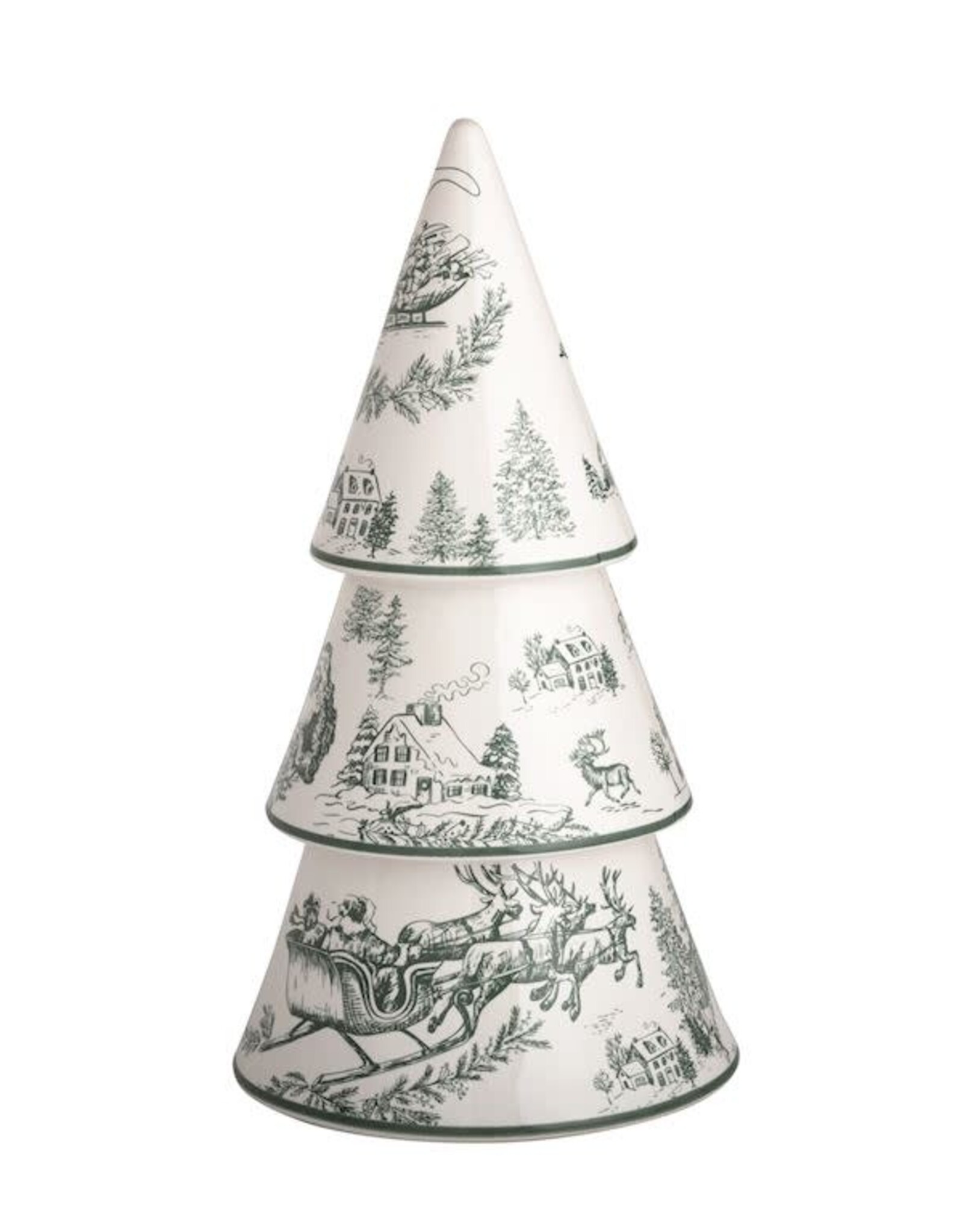 Mudpie Large Green Toile Tree