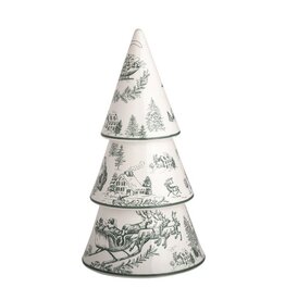Mudpie Large Green Toile Tree