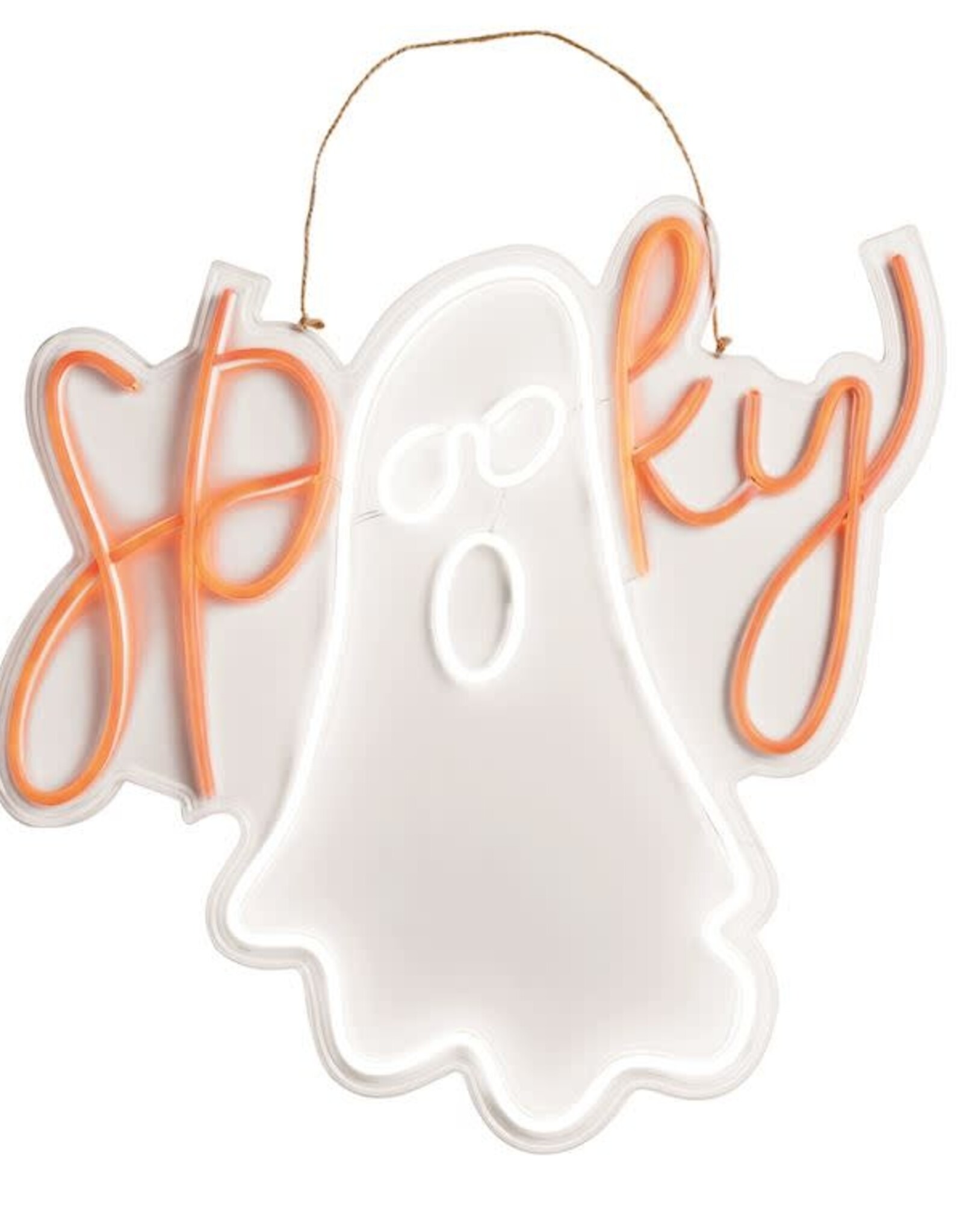 Mudpie Neon Ghost Door Hanger