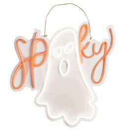 Mudpie Neon Ghost Door Hanger